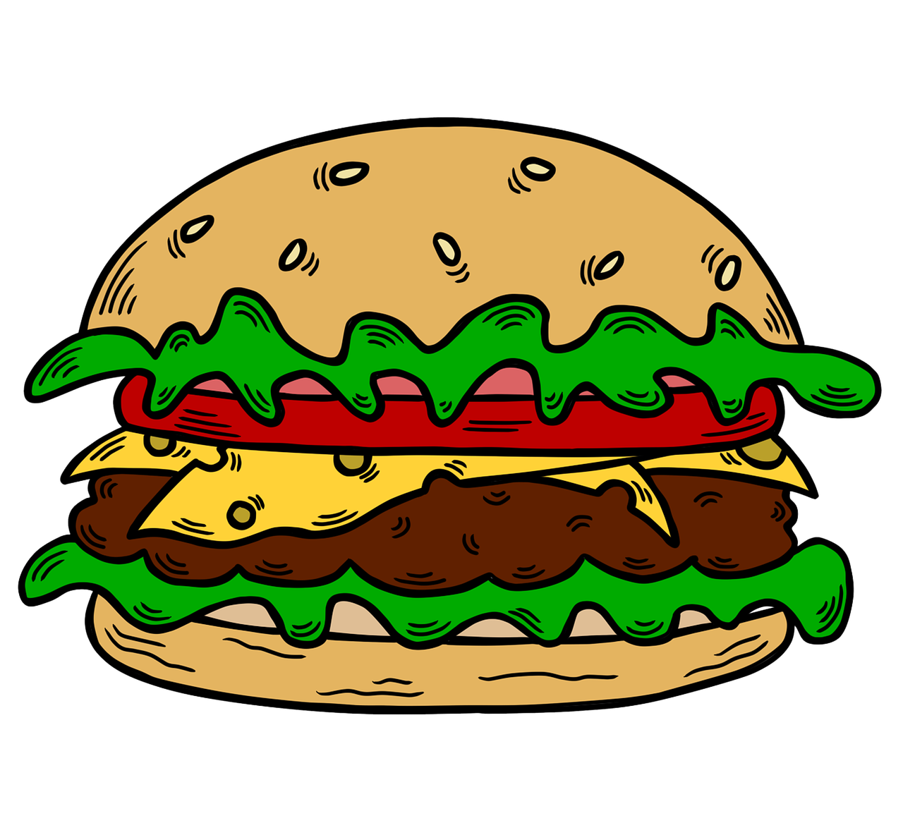 Detail Burger Gezeichnet Nomer 13