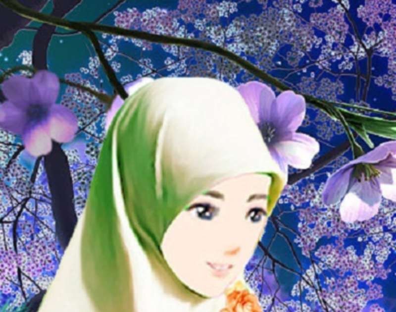 Detail Gambar Bunga Dan Wanita Muslimah Nomer 25