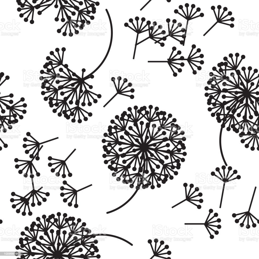 Detail Gambar Bunga Dandelion Gambar Bingkai Bunga Hitam Putih Nomer 46