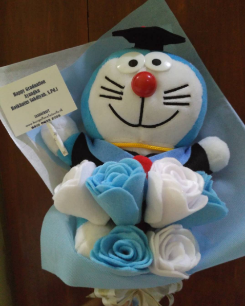 Detail Gambar Bunga Dari Kain Flanel Bentuk Doraemon Nomer 13