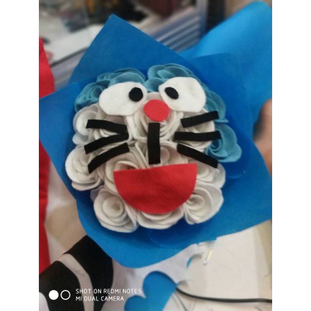 Detail Gambar Bunga Dari Kain Flanel Bentuk Doraemon Nomer 37