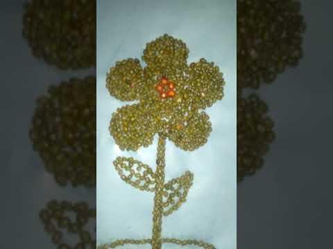 Gambar Bunga Dari Kerajinan Kacang Hijau - KibrisPDR