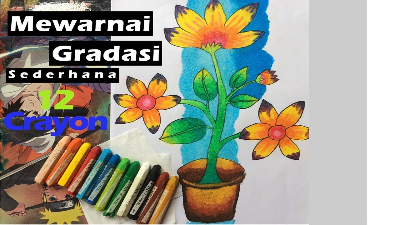 Detail Gambar Bunga Dengan Crayon Nomer 38