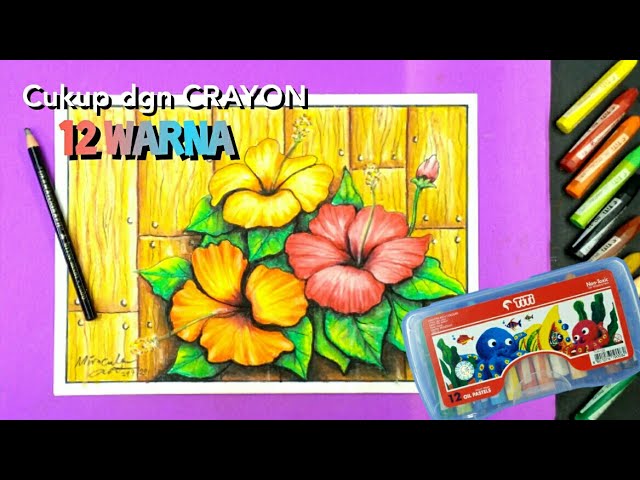 Detail Gambar Bunga Dengan Crayon Nomer 7