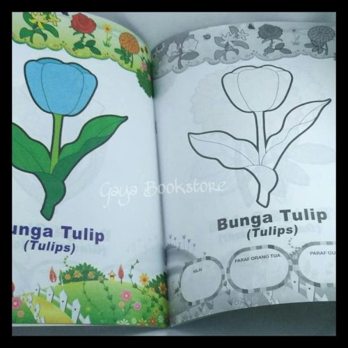 Detail Gambar Bunga Di Buku Gambar Nomer 34