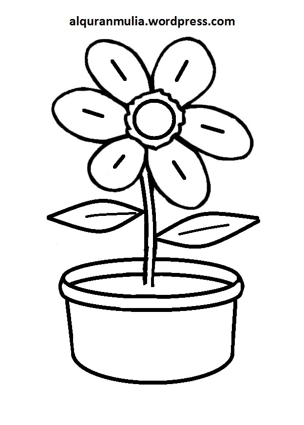 Detail Gambar Bunga Di Pot Hitam Putih Nomer 3
