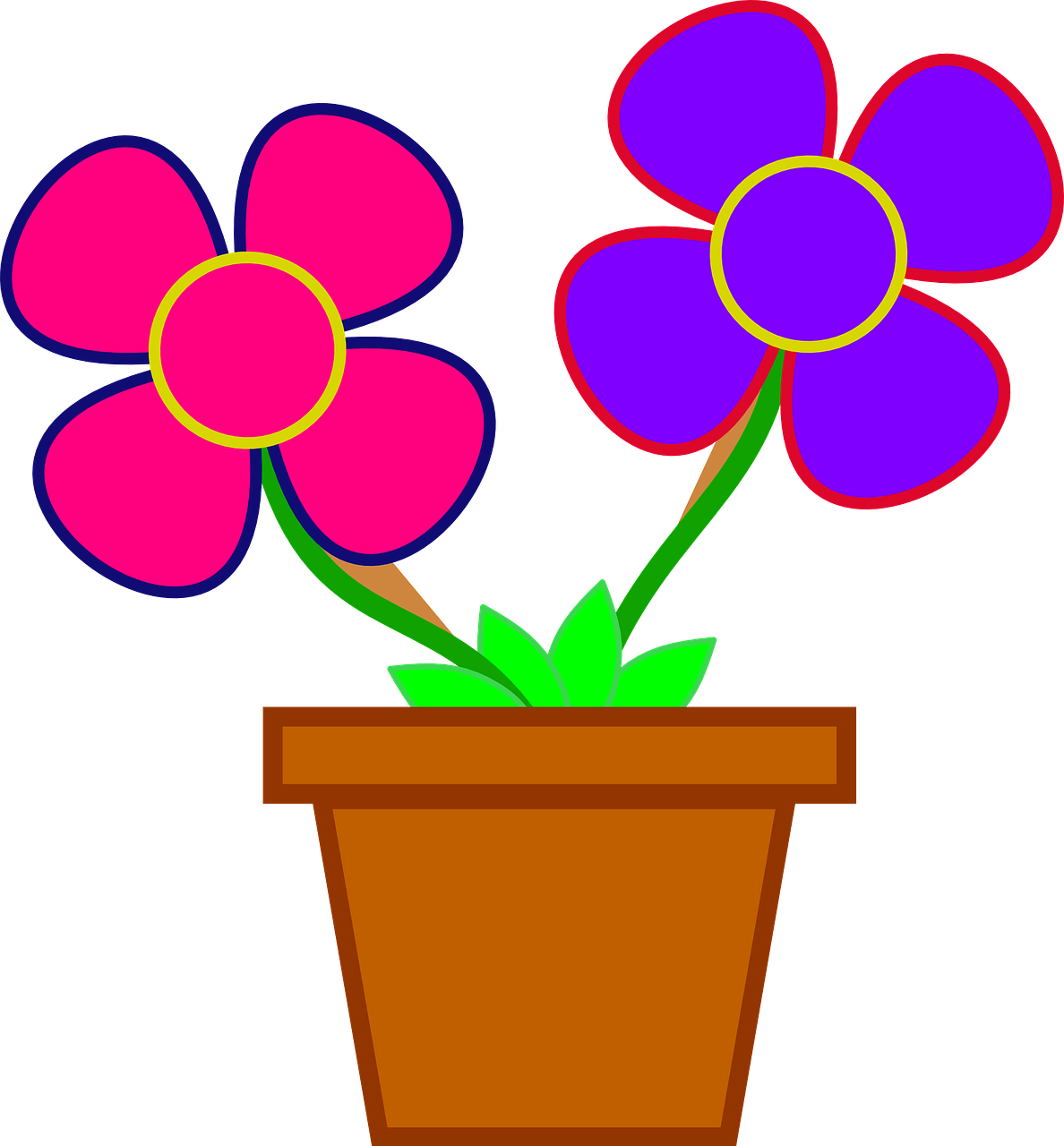 Gambar Bunga Di Pot Kartun - KibrisPDR