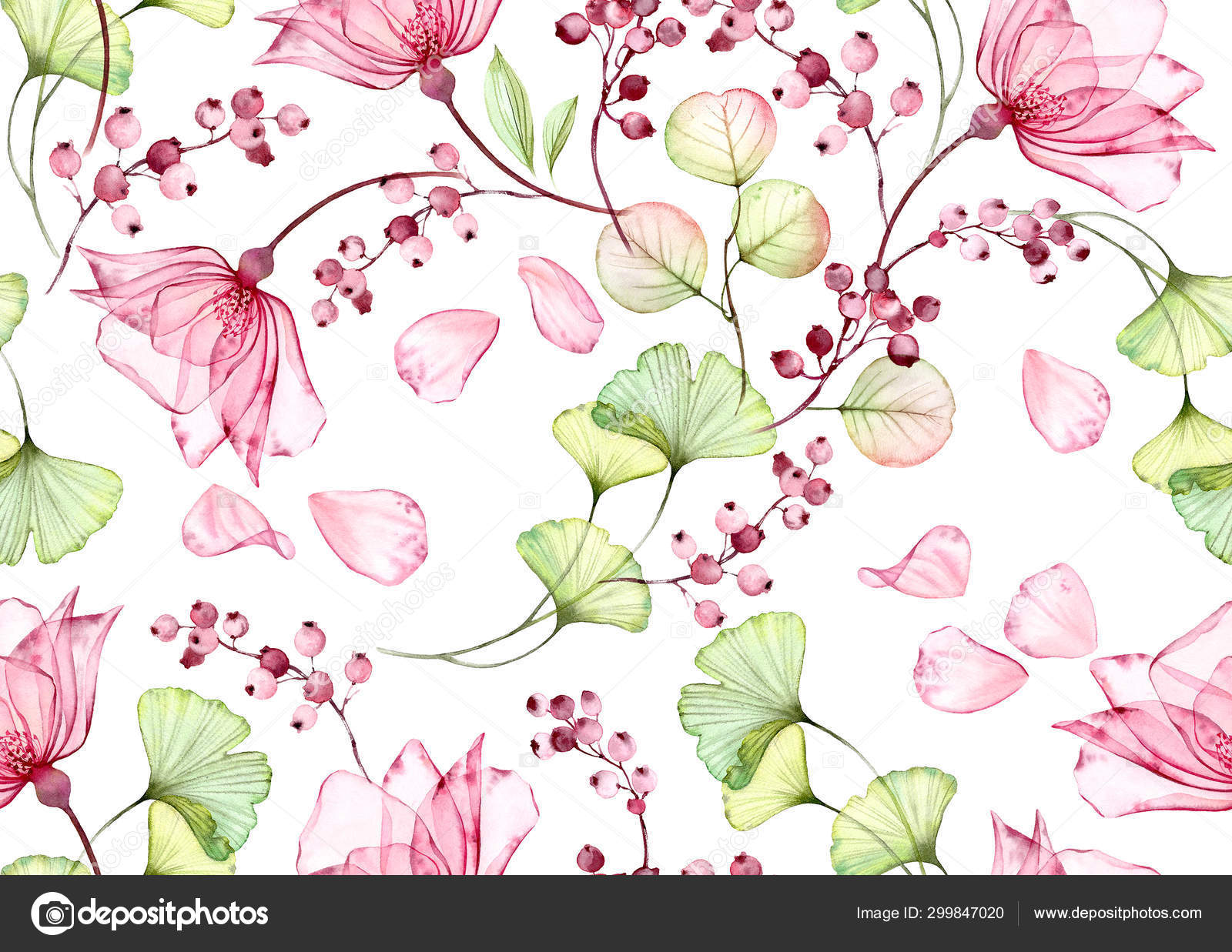 Detail Gambar Bunga Floral Pattern Transparan Nomer 16
