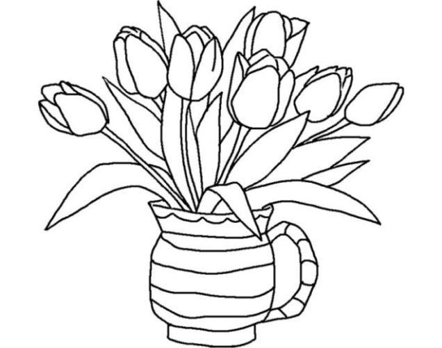 Detail Gambar Bunga Kartun Warna Hitam Nomer 2
