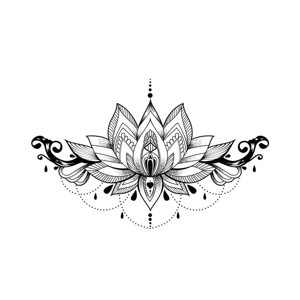 Detail Sternum Mandala Tattoo Designs Nomer 2