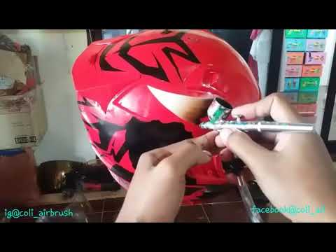 Detail Airbrush Helm Keren Nomer 27
