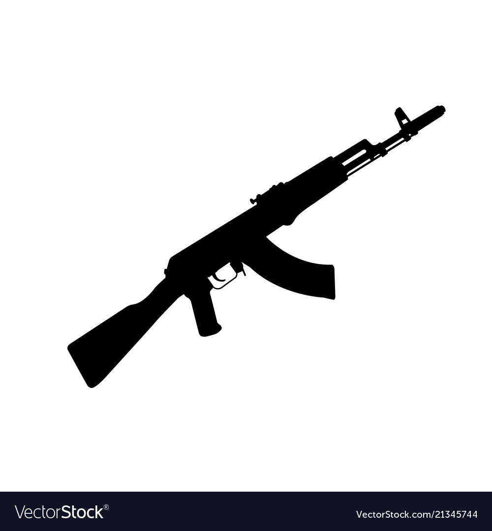 Ak 47 Silhouette Vector - KibrisPDR