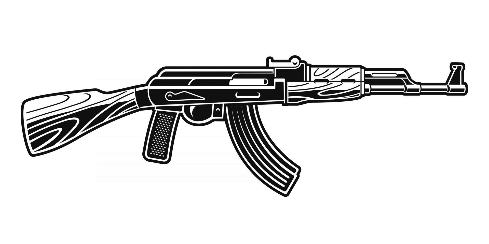 Detail Ak 47 Vector Nomer 2