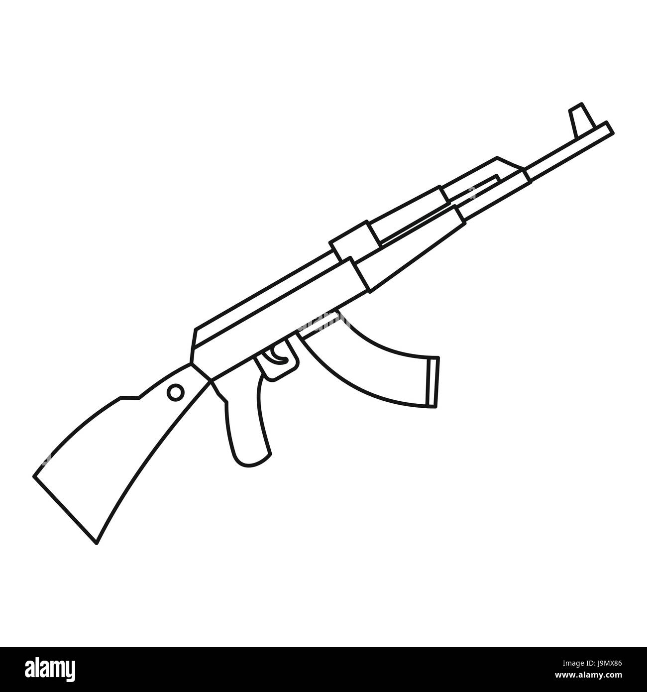 Detail Ak 47 Vector Nomer 27