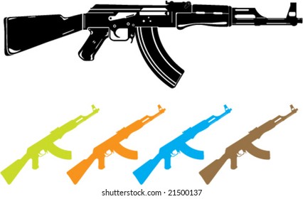 Detail Ak 47 Vector Nomer 31