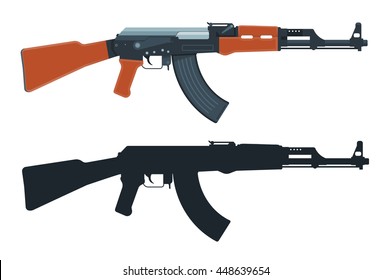 Detail Ak 47 Vector Nomer 37