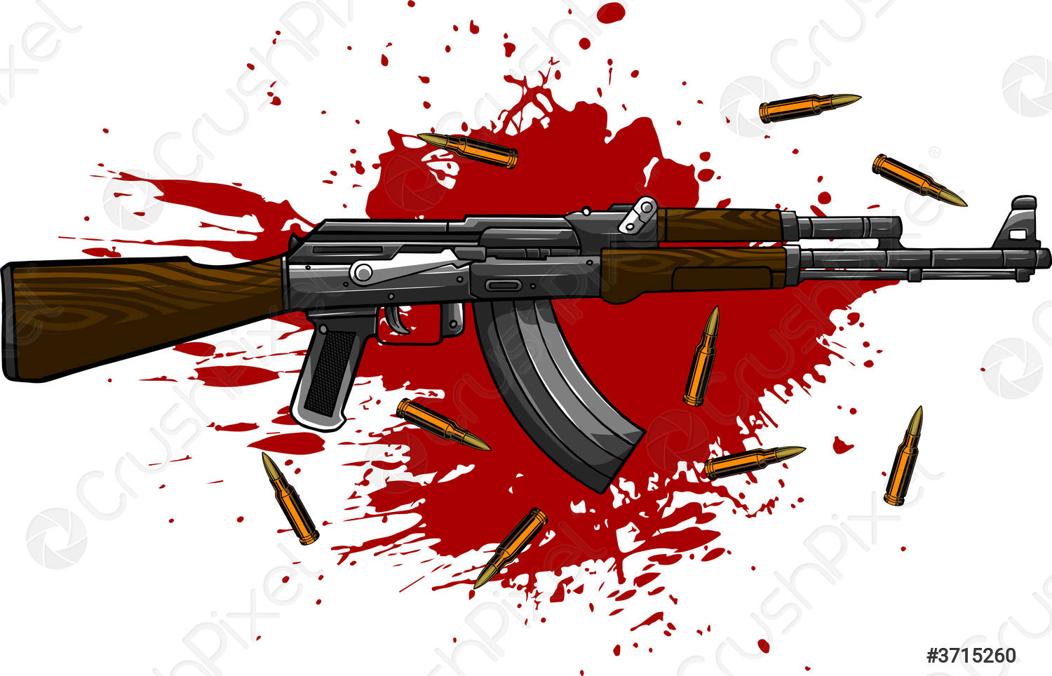 Detail Ak 47 Vector Nomer 38