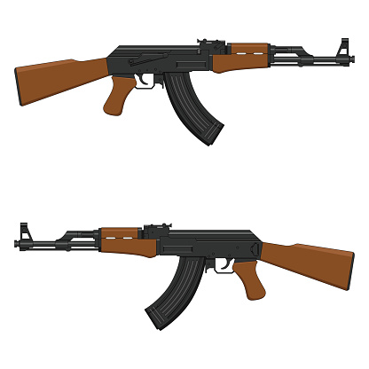 Detail Ak 47 Vector Nomer 6