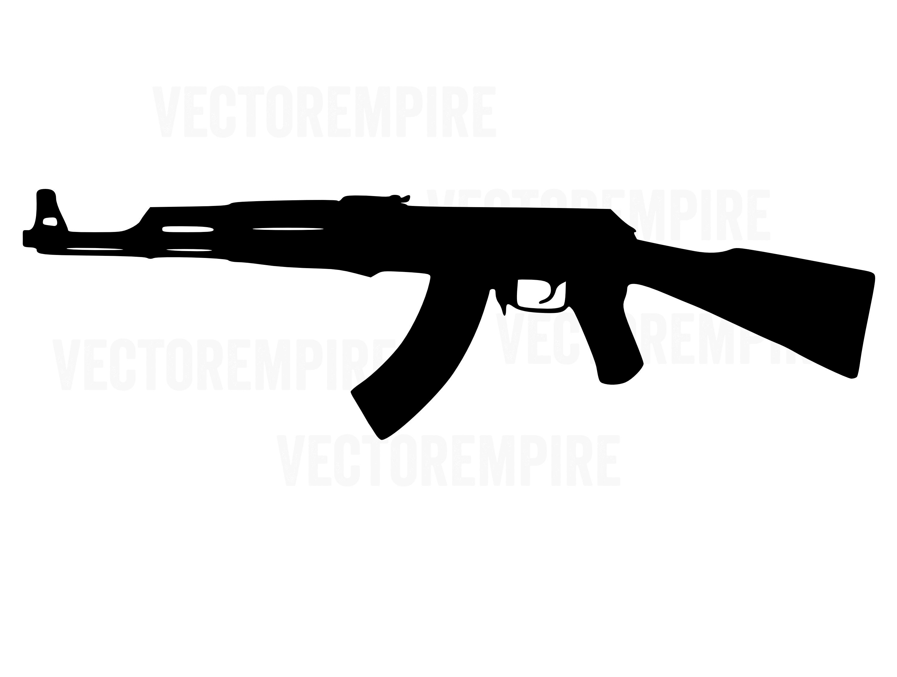 Detail Ak 47 Vector Nomer 8