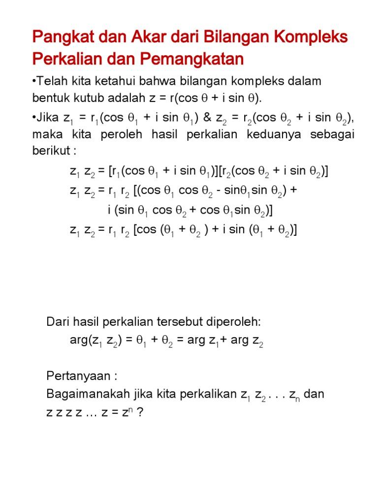 Detail Akar Bilangan Kompleks Nomer 14
