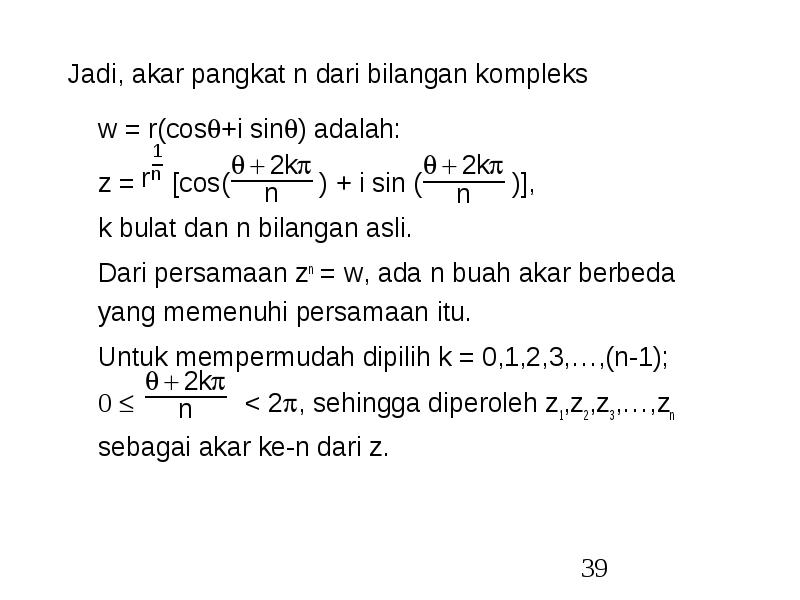 Detail Akar Bilangan Kompleks Nomer 22