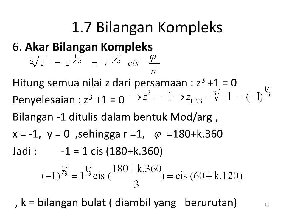 Detail Akar Bilangan Kompleks Nomer 7