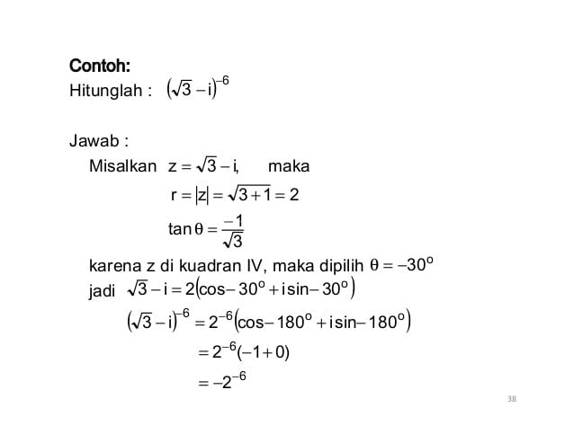 Detail Akar Bilangan Kompleks Nomer 8