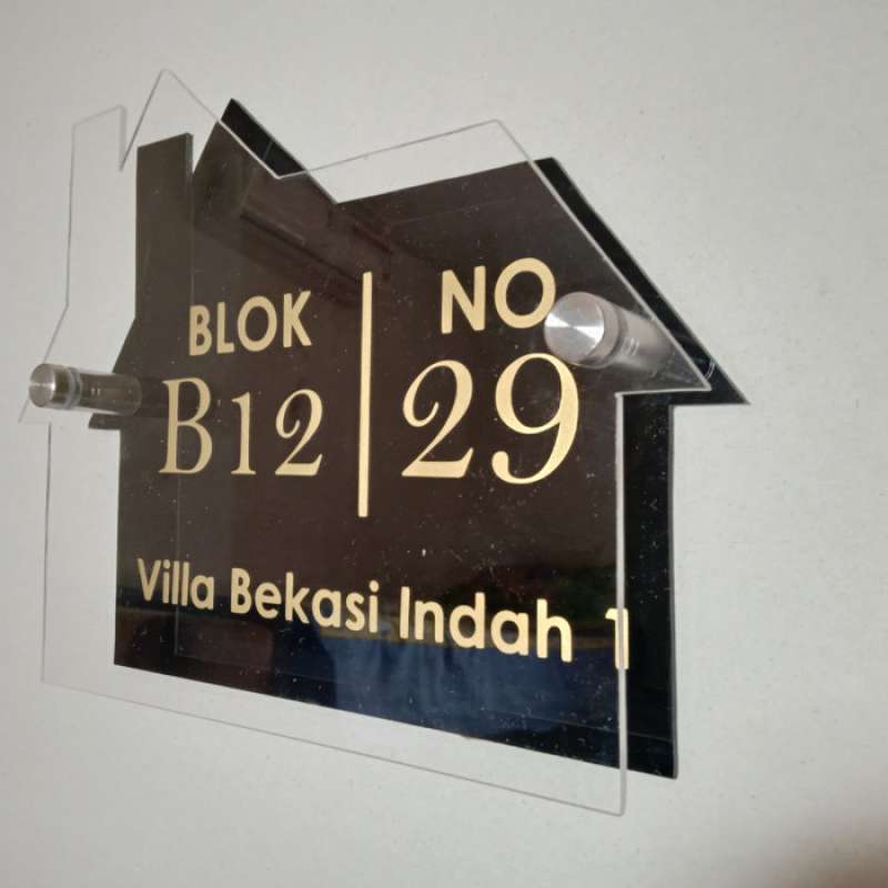 Detail Akrilik Nomor Rumah Nomer 4