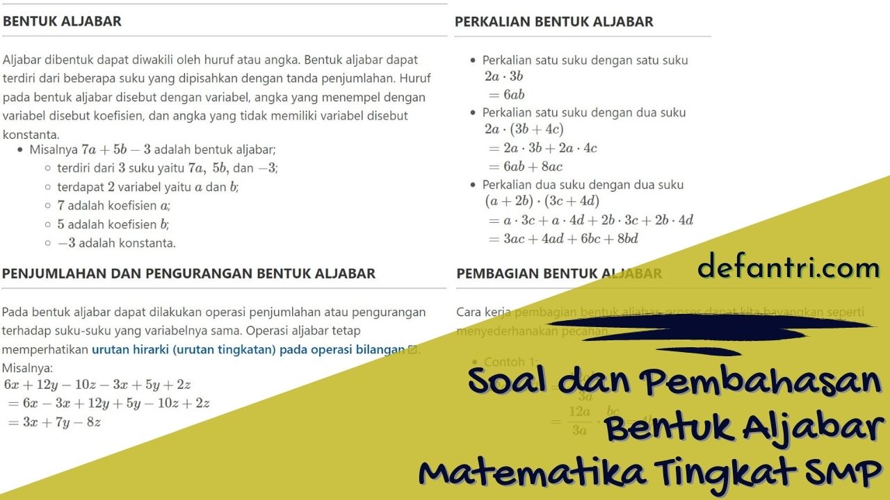 Detail Al Jabar Matematika Nomer 46