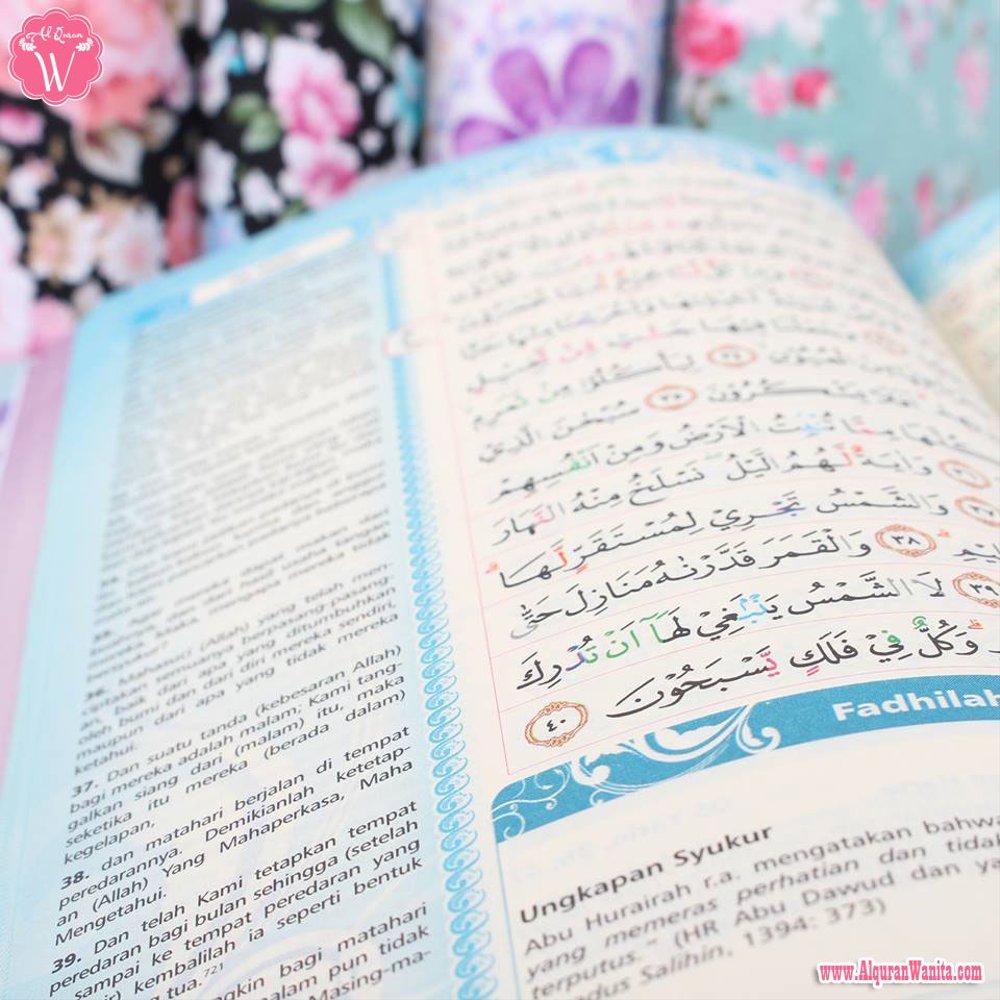 Detail Al Quran Cantik Warna Biru Nomer 21