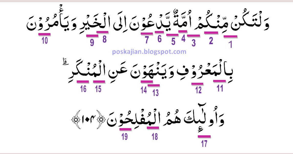 Detail Al Quran Surat Al Imran Ayat 104 Nomer 14