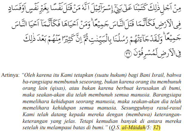 Detail Al Quran Surat Al Maidah Ayat 32 Nomer 14