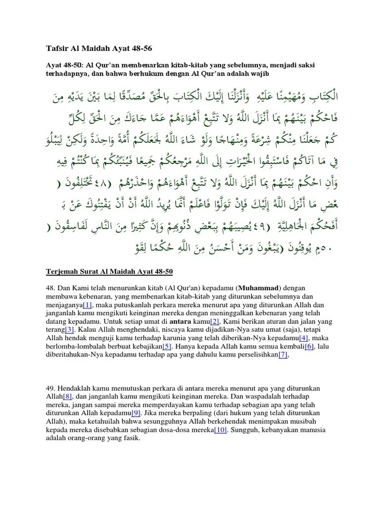 Detail Al Quran Surat Al Maidah Ayat 48 Nomer 13