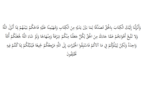 Detail Al Quran Surat Al Maidah Ayat 48 Nomer 8