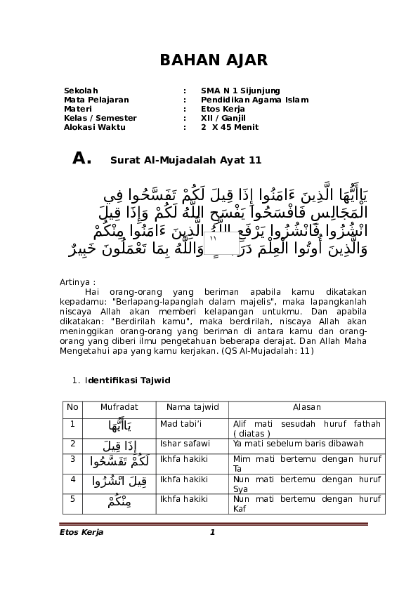 Detail Al Quran Surat Al Mujadilah Ayat 11 Nomer 32