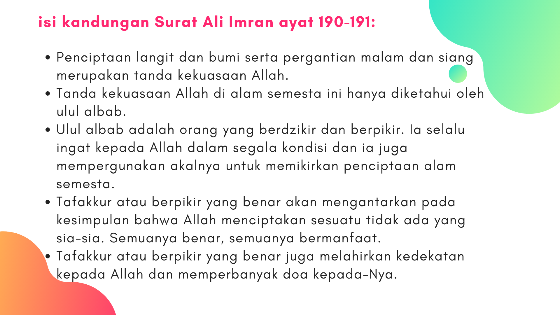 Detail Al Quran Surat Ali Imran Ayat 190 191 Nomer 18