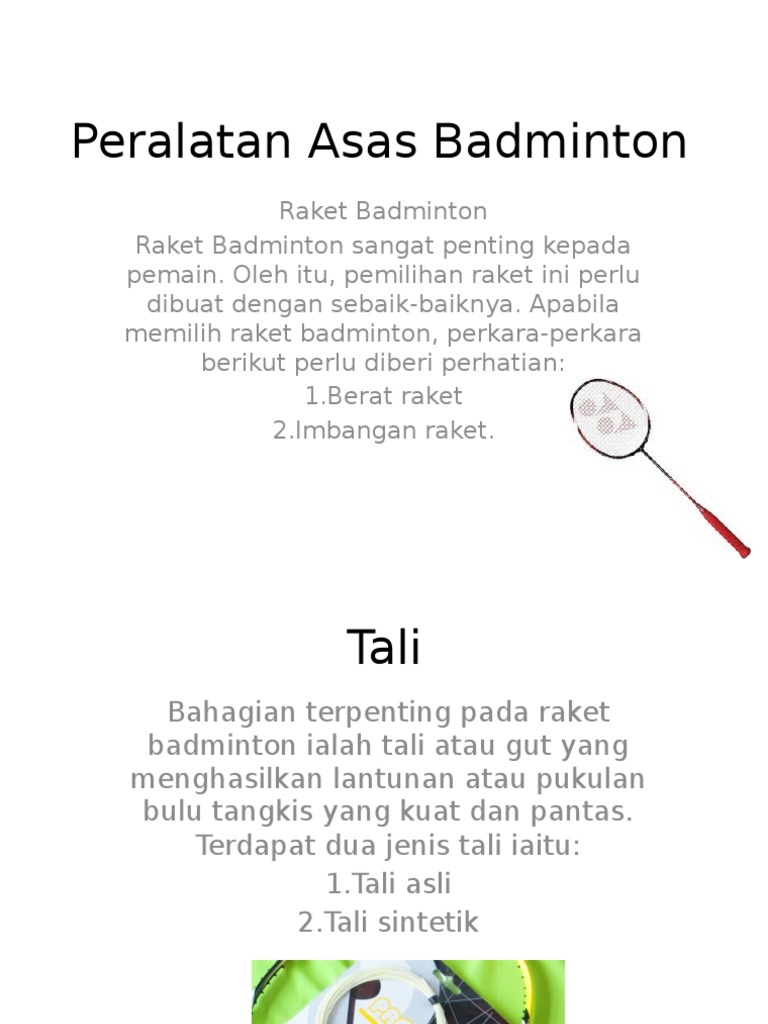 Detail Alat Bermain Badminton Nomer 39