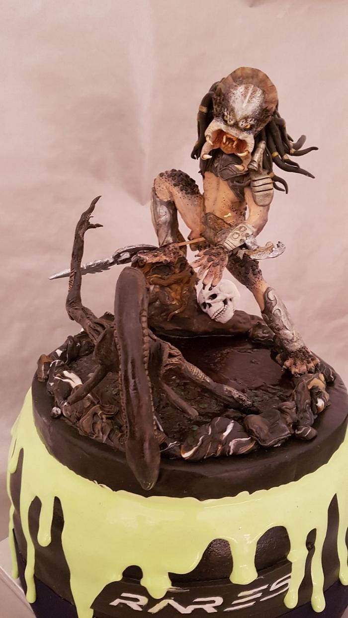 Detail Alien Vs Predator Birthday Cake Nomer 12