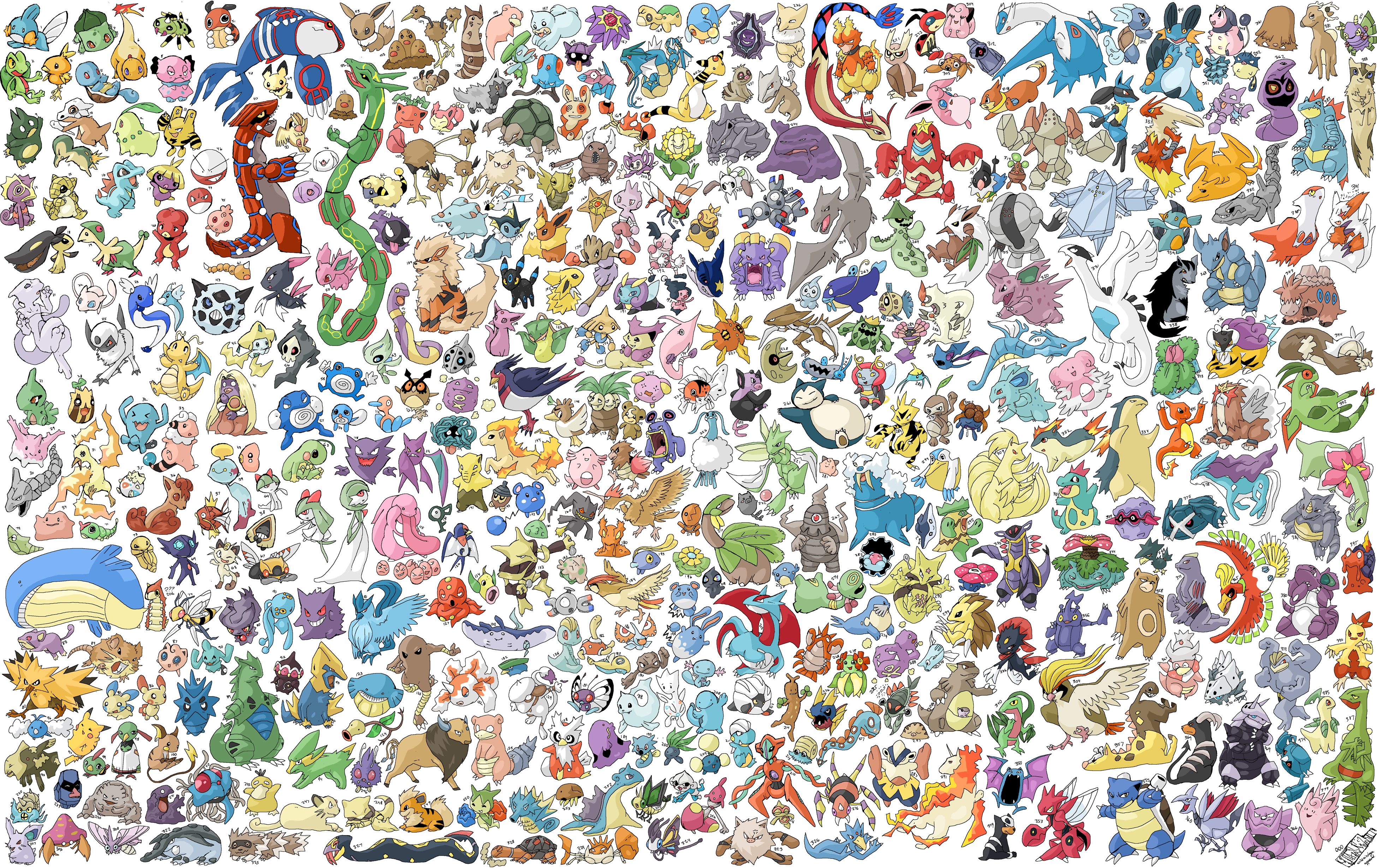 Detail All The Pokemon In One Picture Nomer 11