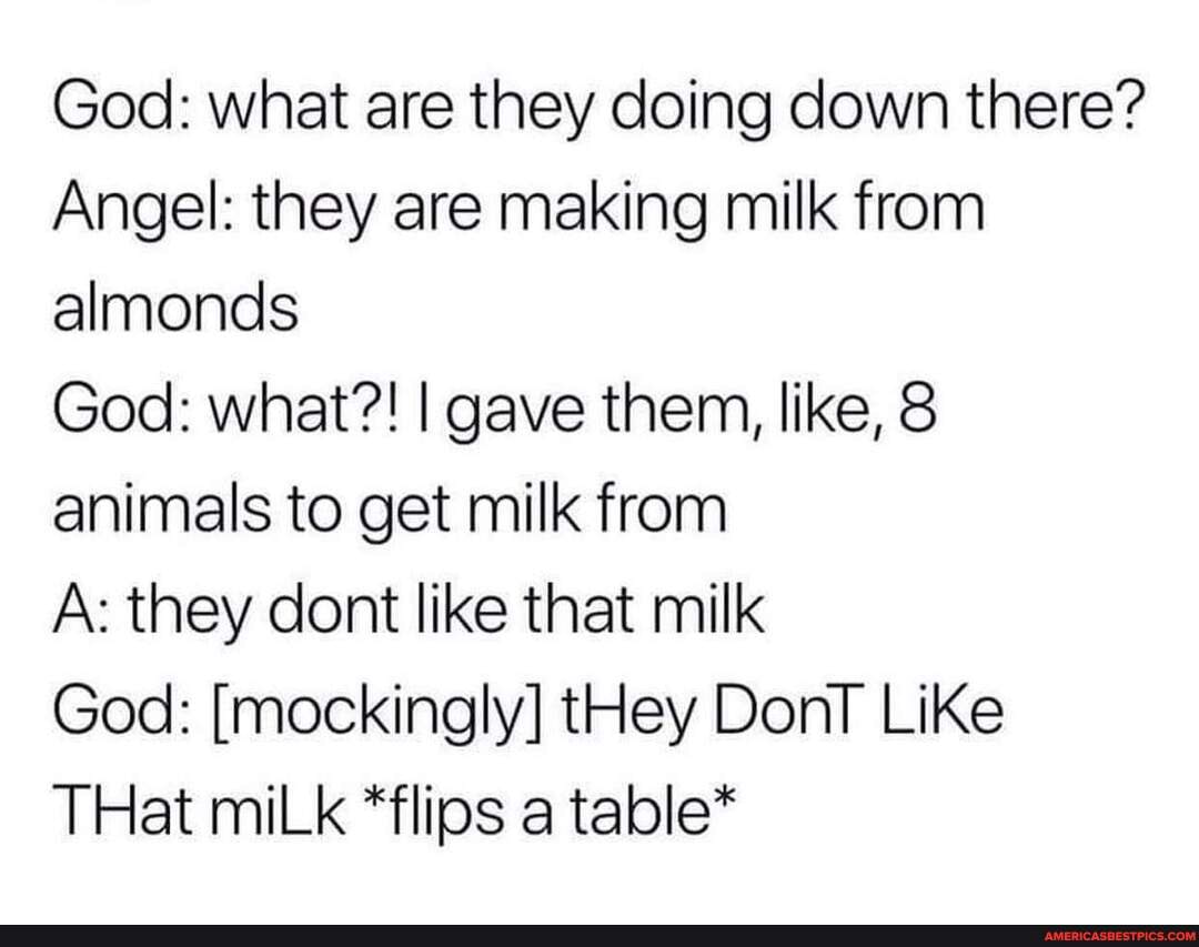 Detail Almond Milk God Meme Nomer 28