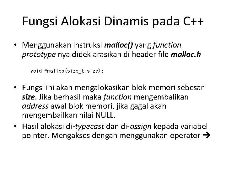 Detail Alokasi Memori Dinamis C Nomer 7