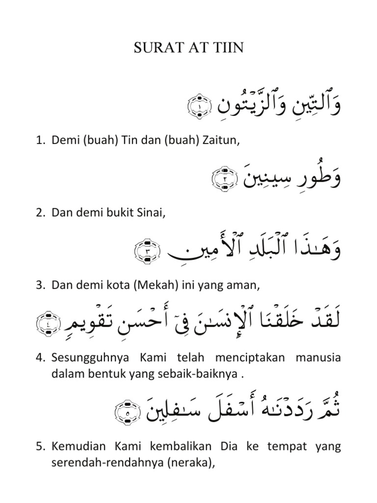 Detail Alquran Surat At Tin Nomer 25