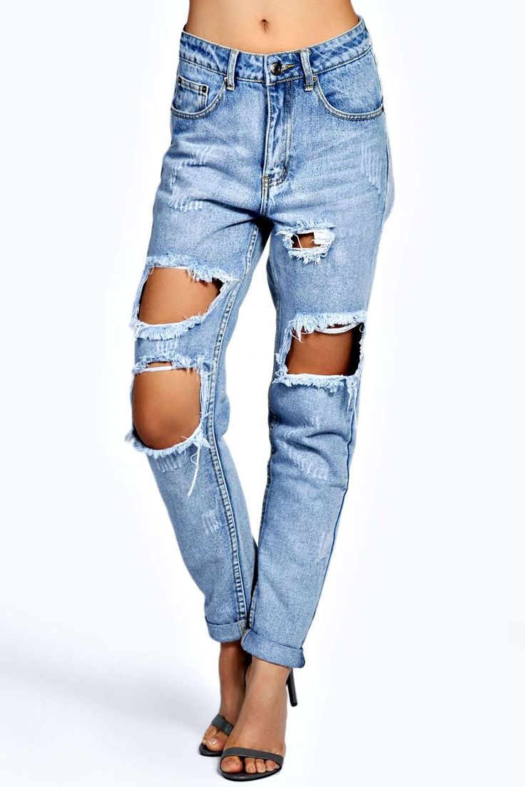Detail In Zerrissenen Jeans Nomer 2