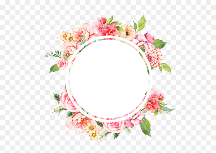 Detail Circle Flower Frame Png Nomer 32