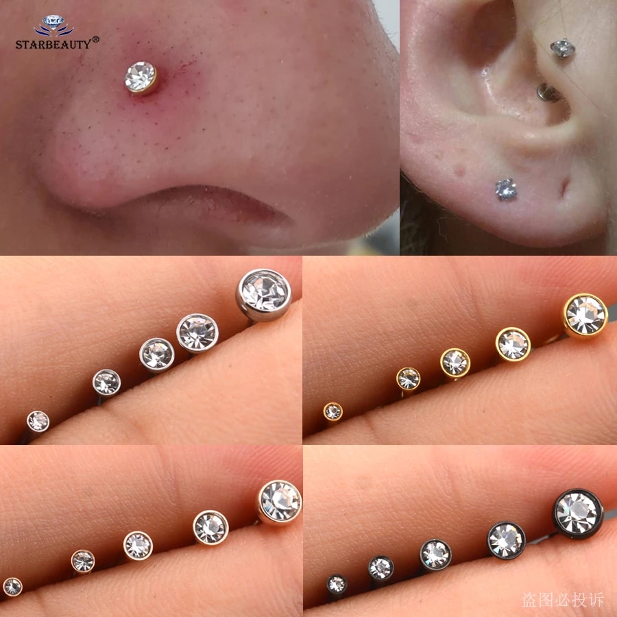 Detail Clear Conch Piercing Nomer 35