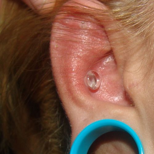 Detail Clear Conch Piercing Nomer 45