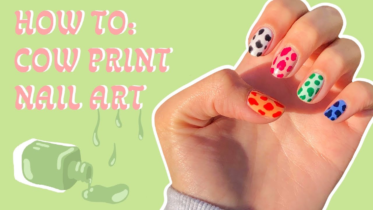 Detail Clear Cow Print Nails Nomer 51