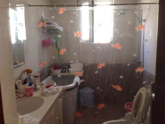 Detail Clear Goldfish Shower Curtain Nomer 13