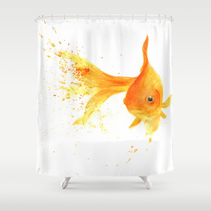 Detail Clear Goldfish Shower Curtain Nomer 19