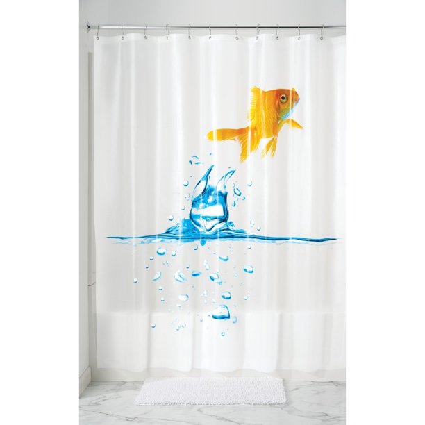 Detail Clear Goldfish Shower Curtain Nomer 21